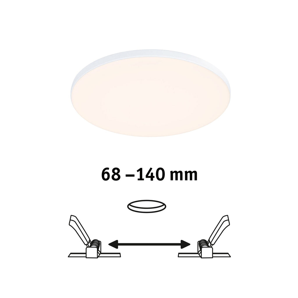 Detalj av LED innbyggingsspot Veluna Edge rund hvit Ø16 cm IP44 12W