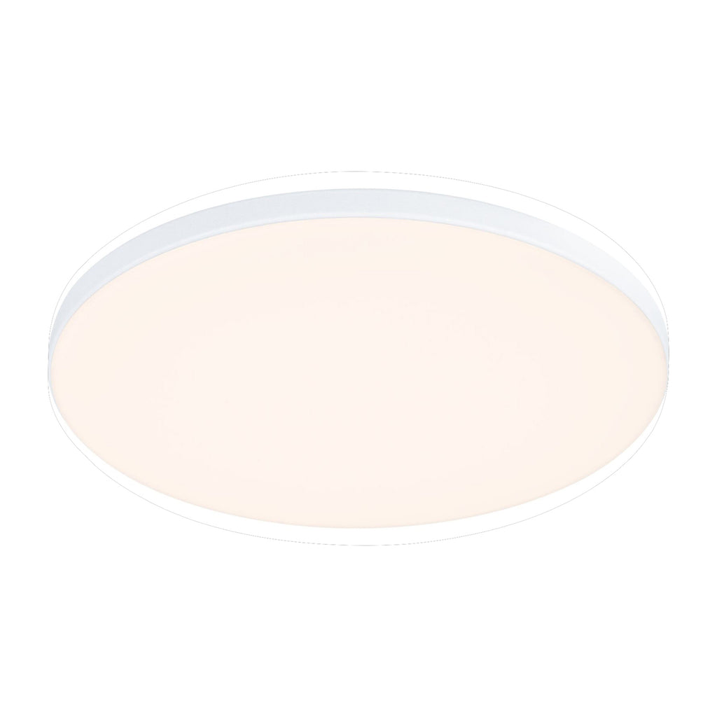 LED innbyggingsspot Veluna Edge rund hvit Ø16 cm IP44 12W montert i tak