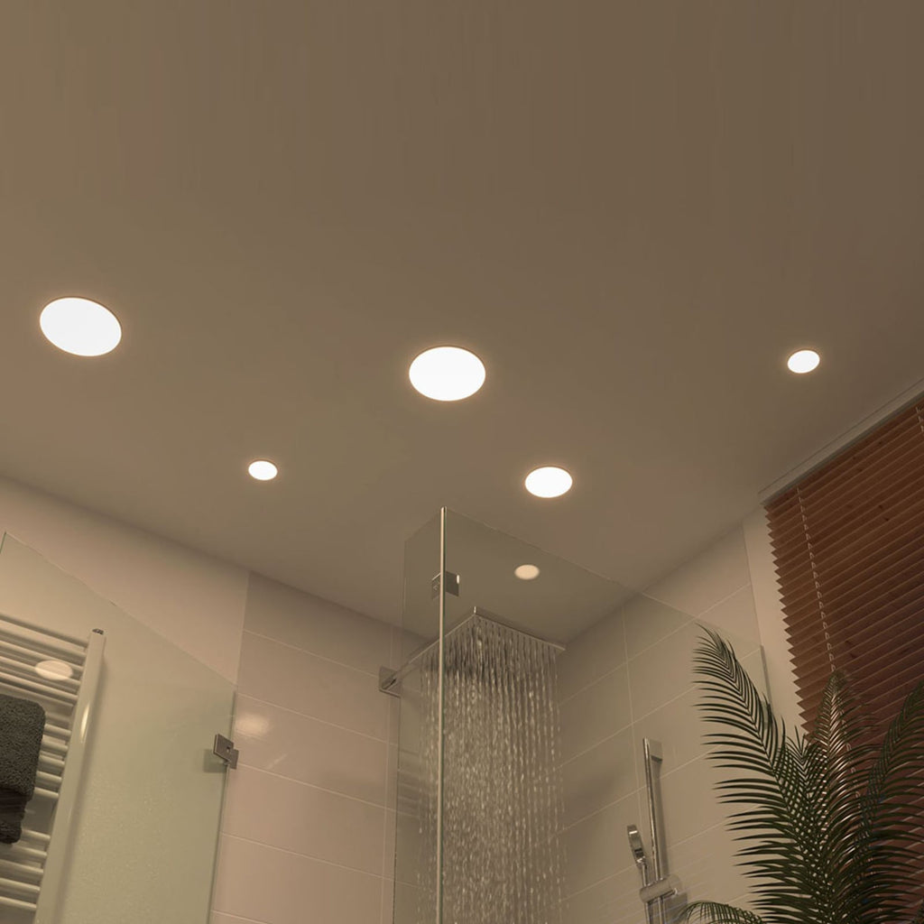 LED innbyggingsspot Veluna hvit Ø7,5 cm IP44 4000K detalj