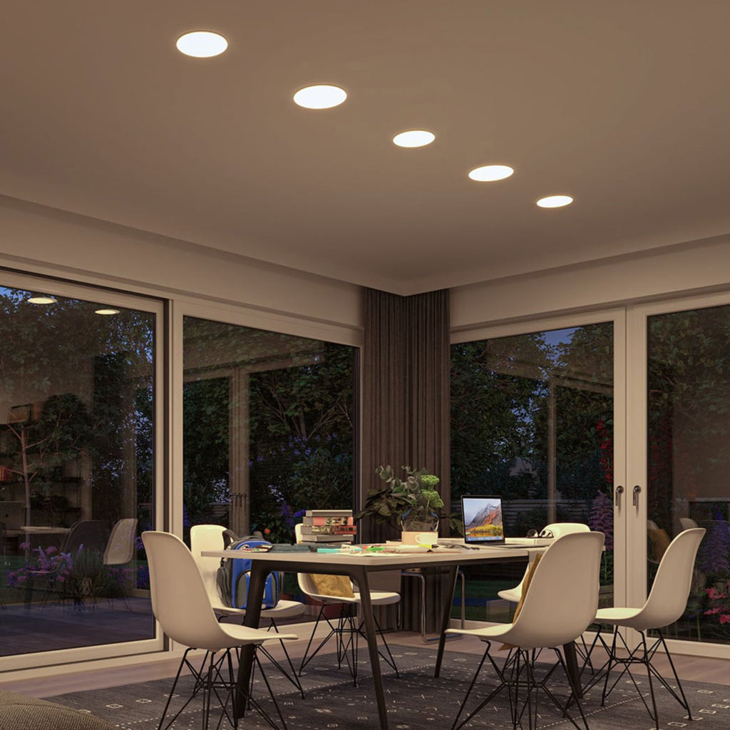 Detalj av LED innbyggingsspot Veluna hvit Ø18,5 cm 4000K IP44