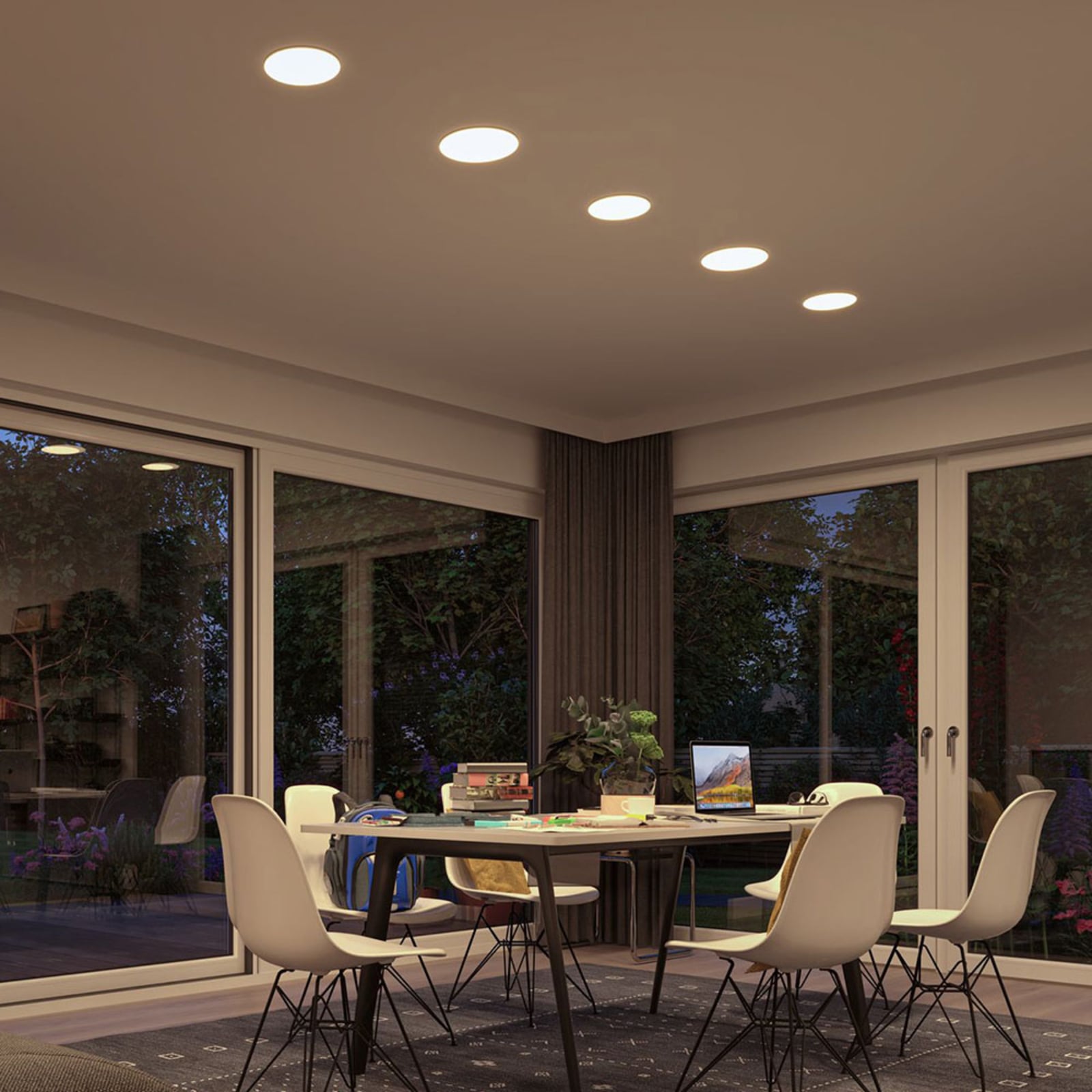 Detalj av LED innbyggingsspot Veluna hvit Ø18,5 cm 4000K IP44
