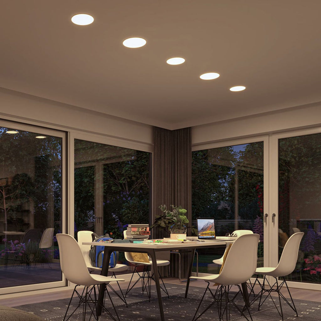 LED innbyggingsspot Veluna hvit Ø7,5 cm IP44 4000K montert
