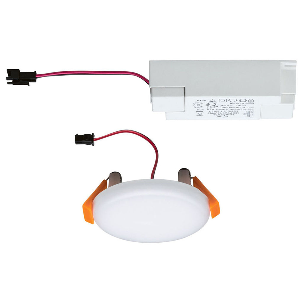 LED innbyggingsspot Veluna hvit Ø7,5 cm IP44 4000K side