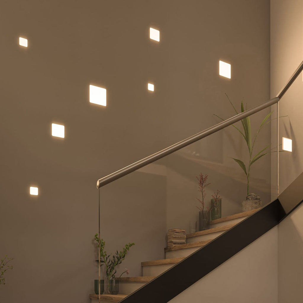 Montert LED innbyggingsspot Veluna kvadratisk 18,5 cm 4000K IP44 Paulmann i tak