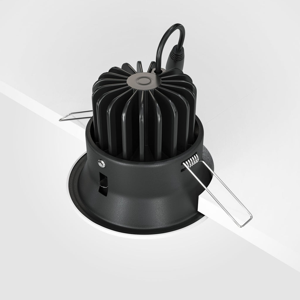 Montert LED innbyggingsspot Yin dimbar hvit 12W 3000K Maytoni i tak