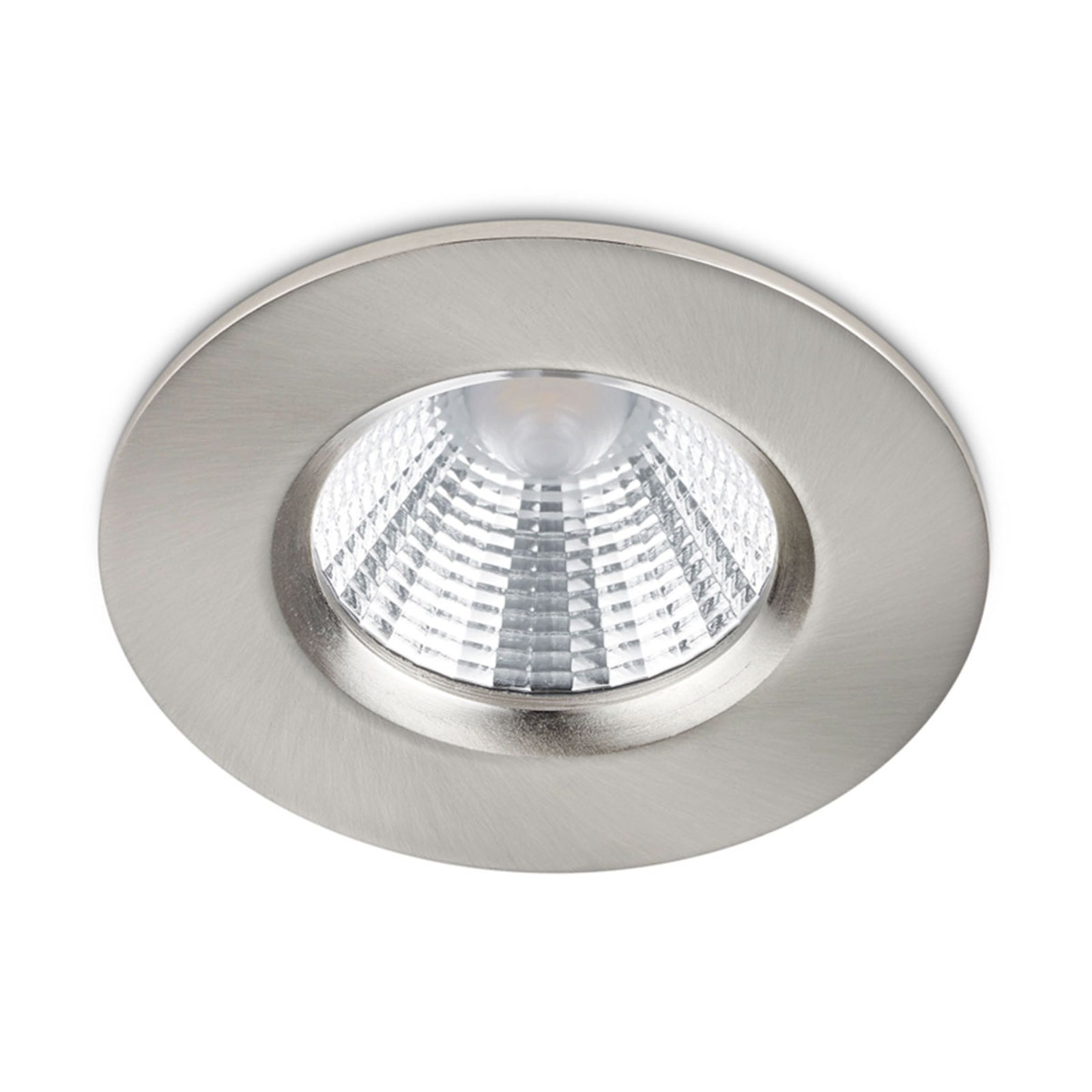 LED innbyggingsspot Zagros dimbar matt nikkel IP65 5,5W forfra