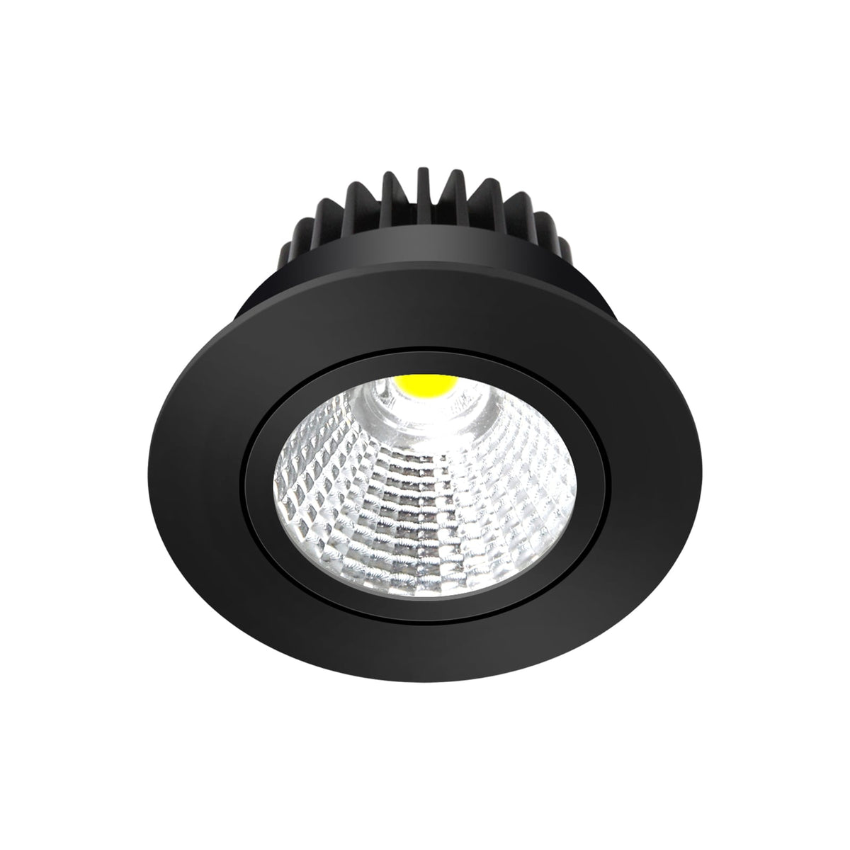 LED innbyggingsspot Zarik dimbar svart foran