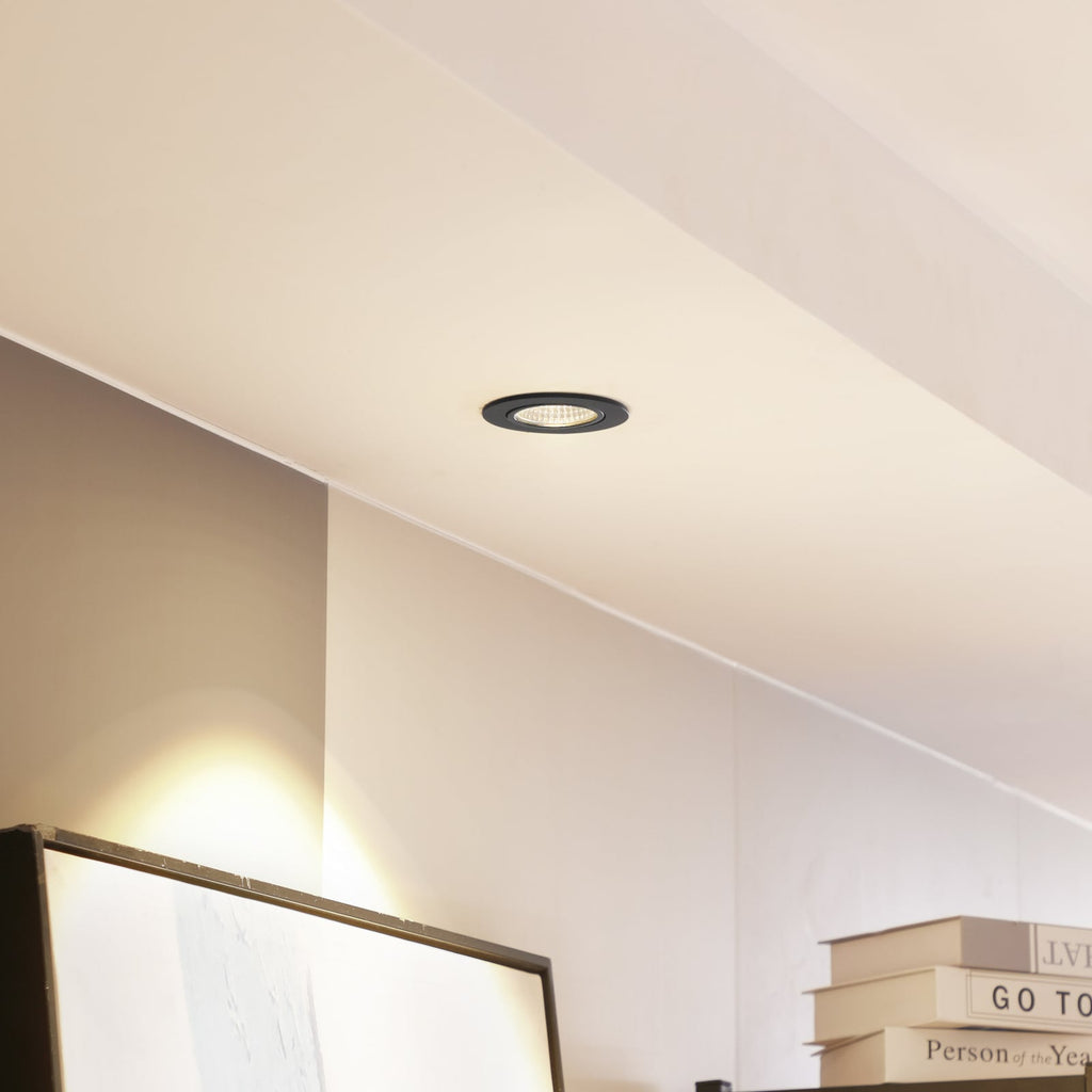 LED innbyggingsspot Zarik dimbar svart bakside