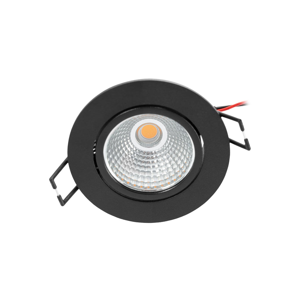 LED innbyggingsspot Zarik dimbar svart installasjon