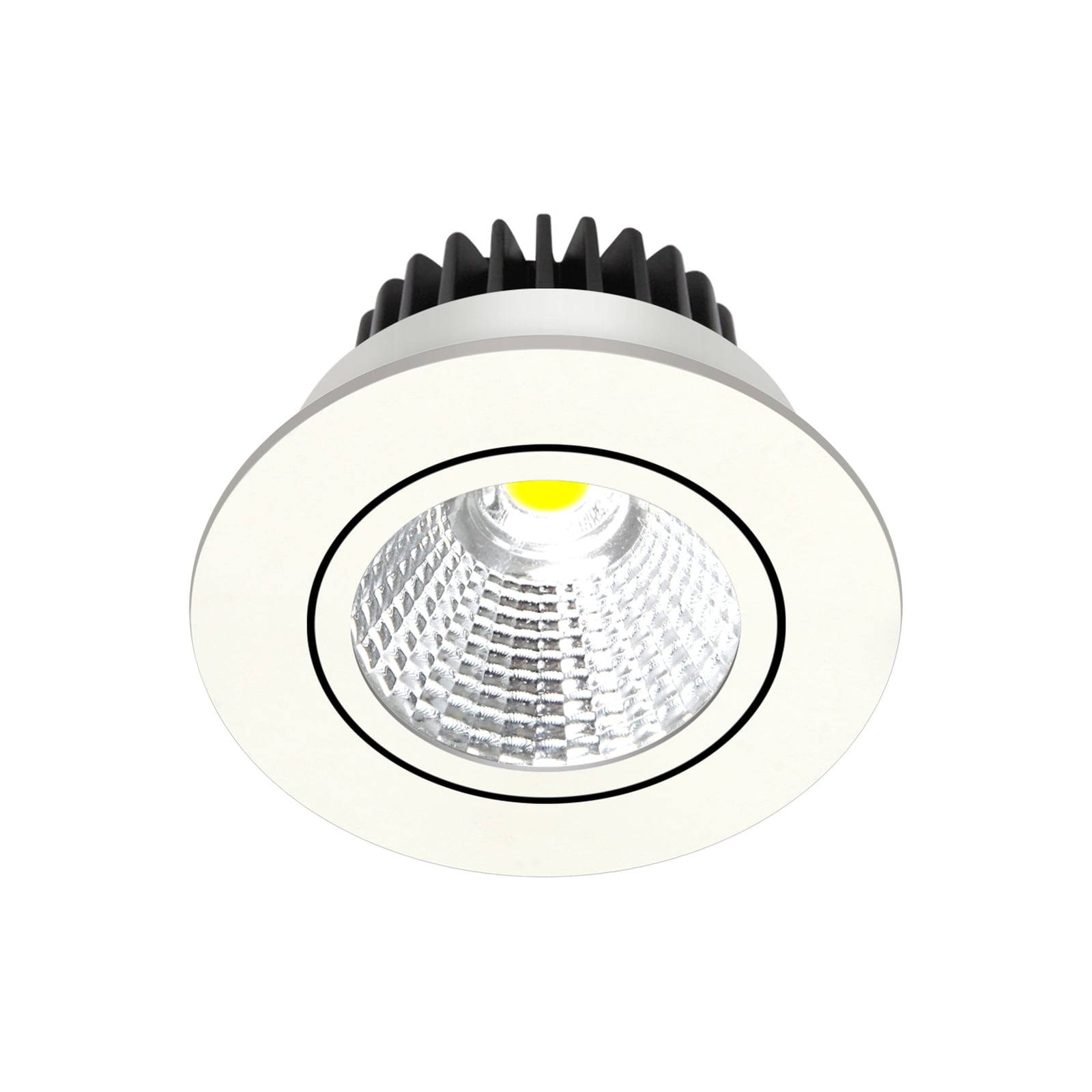 LED innbyggingsspot Zarik hvit matt dimbar forfra