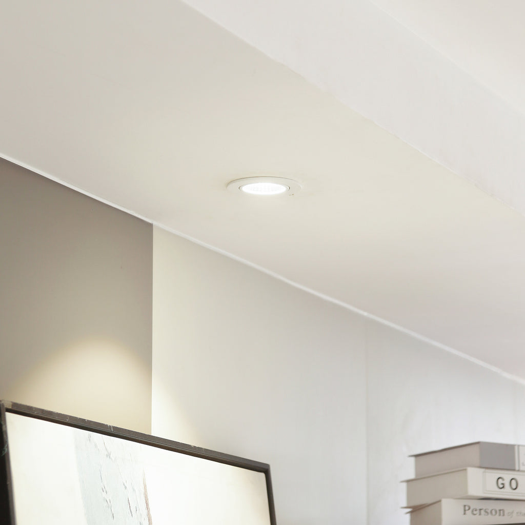 LED innbyggingsspot Zarik hvit matt dimbar bakside