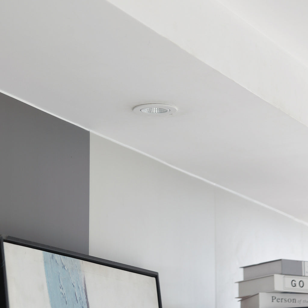 LED innbyggingsspot Zarik hvit matt dimbar detalj av lampehode