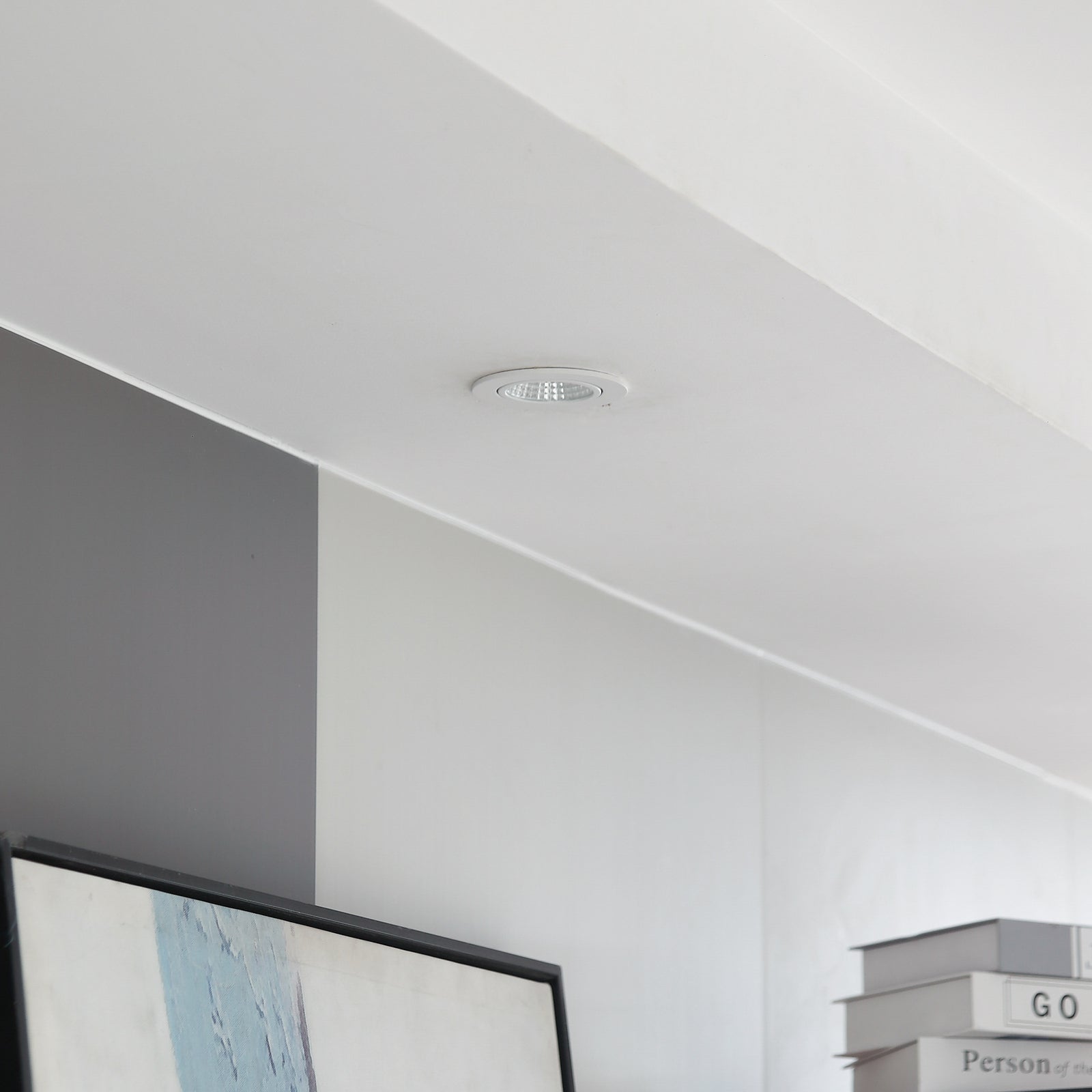 LED innbyggingsspot Zarik hvit matt dimbar detalj av lampehode