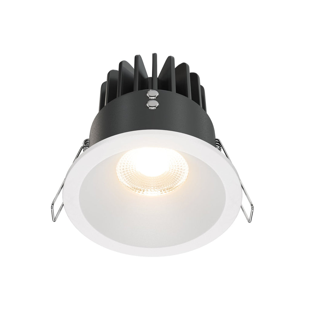 LED innbyggingsspot Zoom rund dimbar 12W IP65 hvit forfra