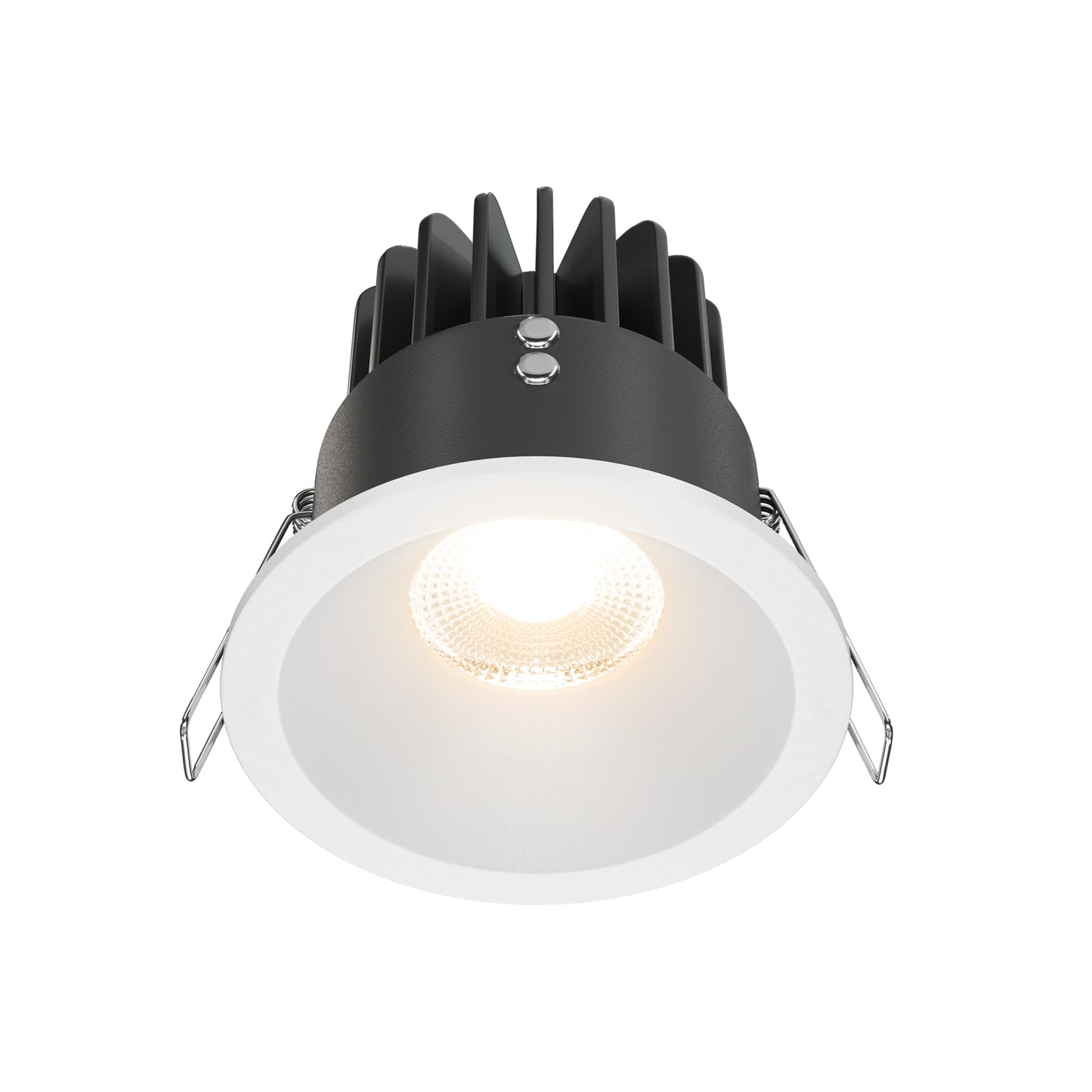 LED innbyggingsspot Zoom rund dimbar 12W IP65 hvit forfra