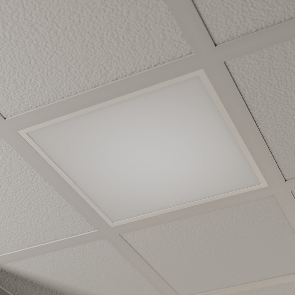 LED innfelt panel Vinas 62x62 cm 31W varmhvit detalj av ramme