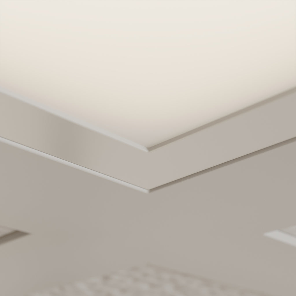 LED innfelt panel Vinas 62x62 cm 31W varmhvit montert i tak