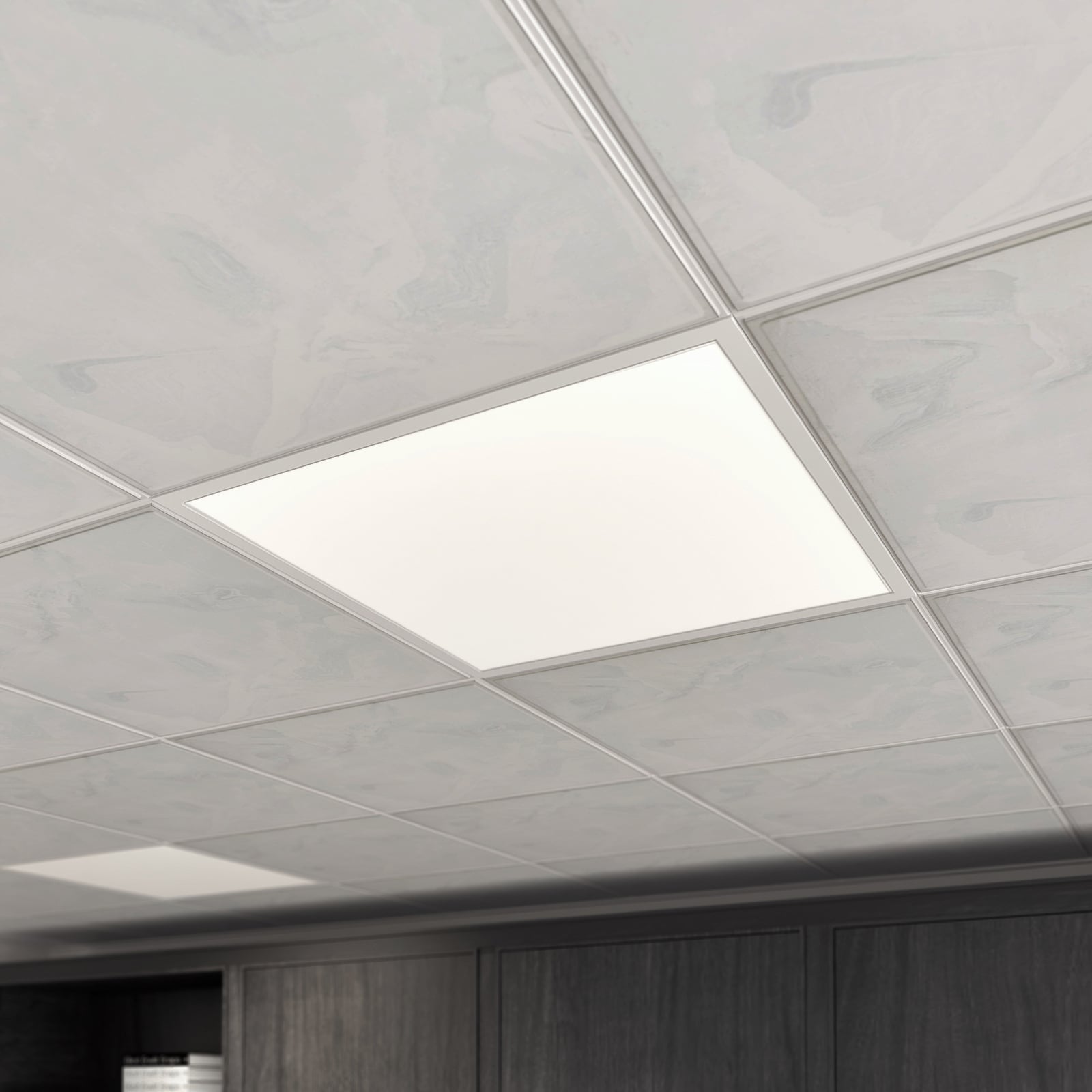LED innfellingspanel Vinas 62x62 cm CCT dimbar hvit forfra