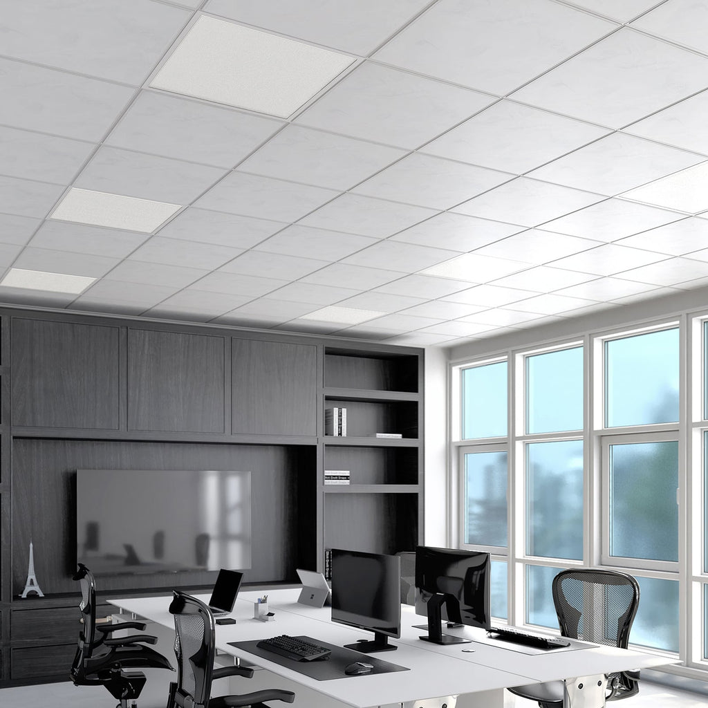 Detalj av LED innfellingspanel Vinas 62x62 cm CCT dimbar hvit