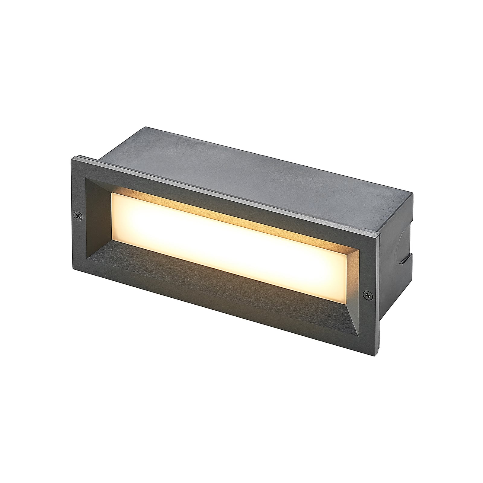 LED innfellingsvegglampe Lachlain antrasitt aluminium lysdiffusor