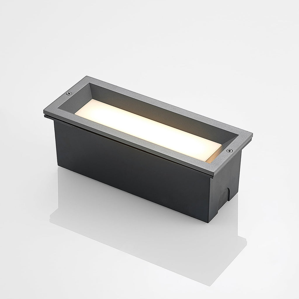 LED innfellingsvegglampe Lachlain antrasitt aluminium montert utendørs