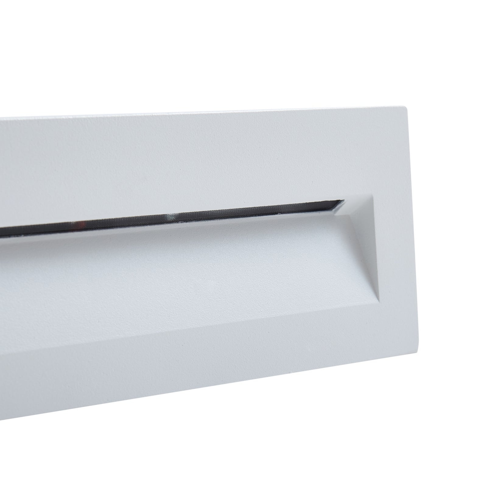 LED innfellingsvegglampe Loya hvit matt aluminium med varmt hvitt lys