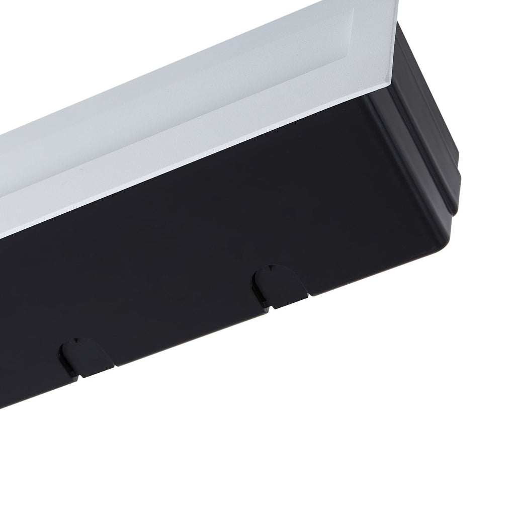 Sidevisning av LED innfellingsvegglampe Loya hvit matt aluminium