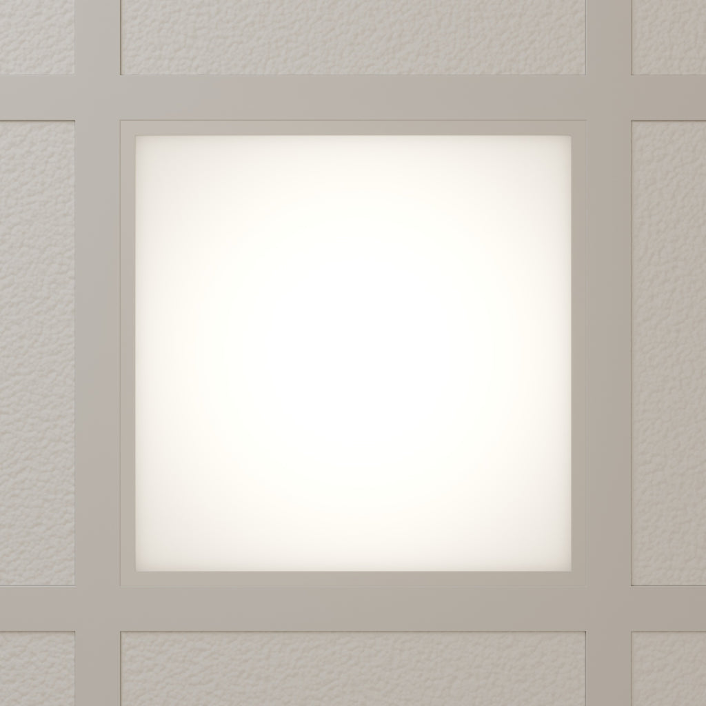 LED-innlegningspanel Vinas hvit 62x62 cm 31W pakket klar til montering