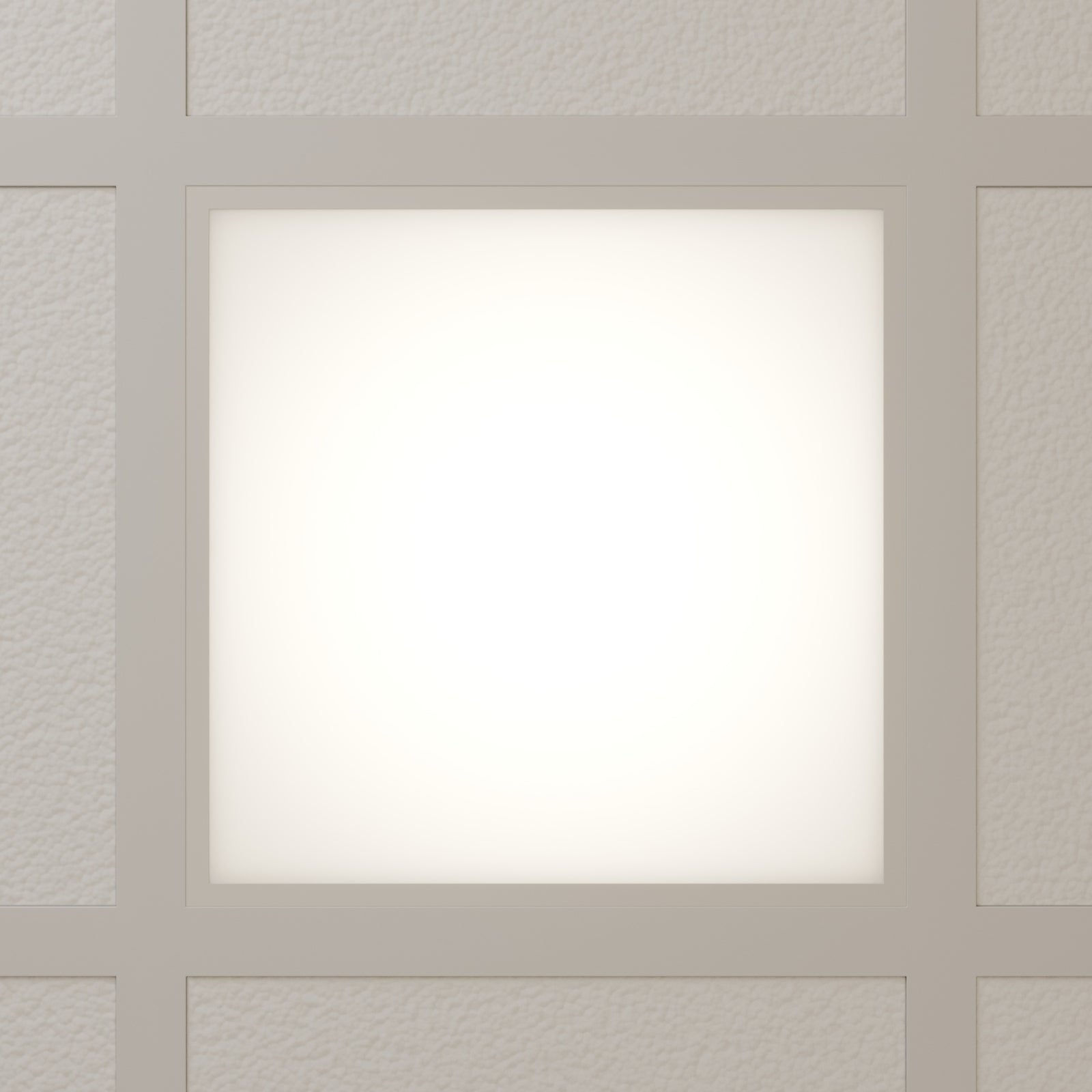 LED-innlegningspanel Vinas hvit 62x62 cm 31W pakket klar til montering