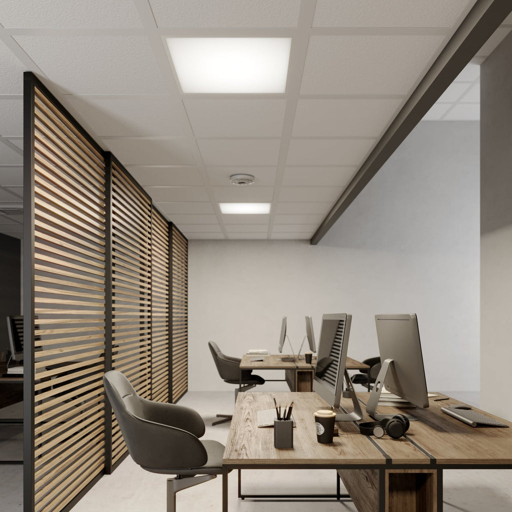 LED-innlegningspanel Vinas hvit 62x62 cm 36W 4000K bakside