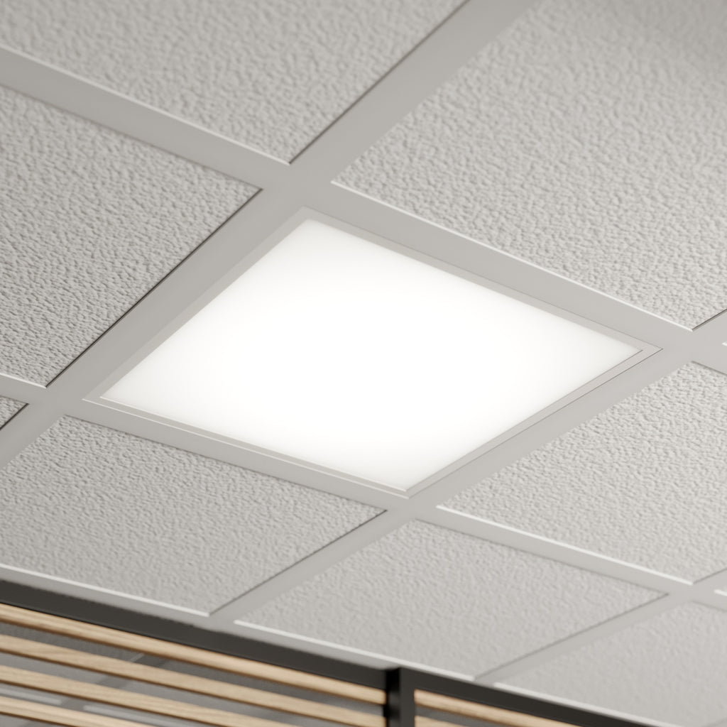 LED-innlegningspanel Vinas hvit 62x62 cm 36W 4000K nærbilde av lysflaten