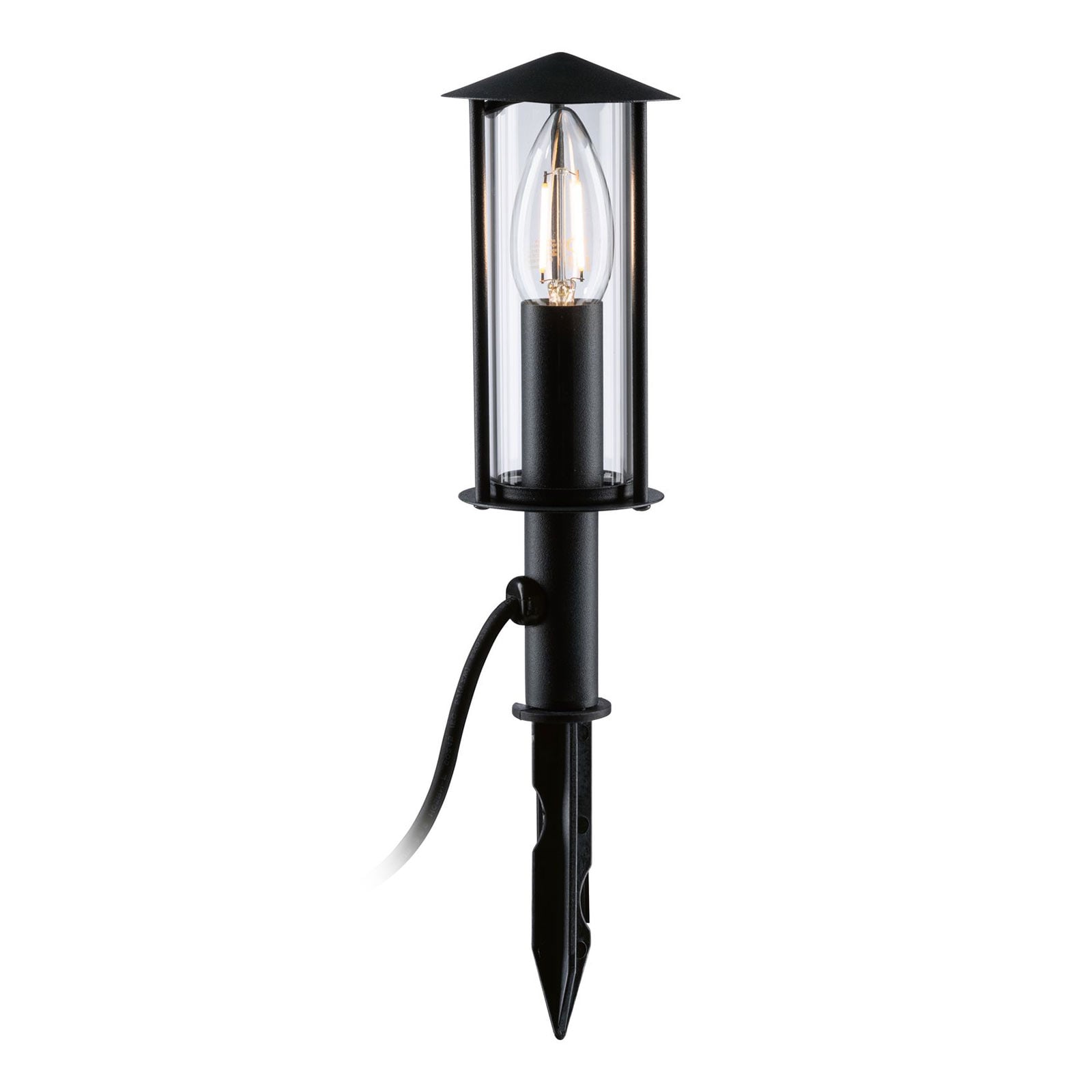 LED jordspydlampe Classic Lantern dimbar E14 IP44 Paulmann forfra