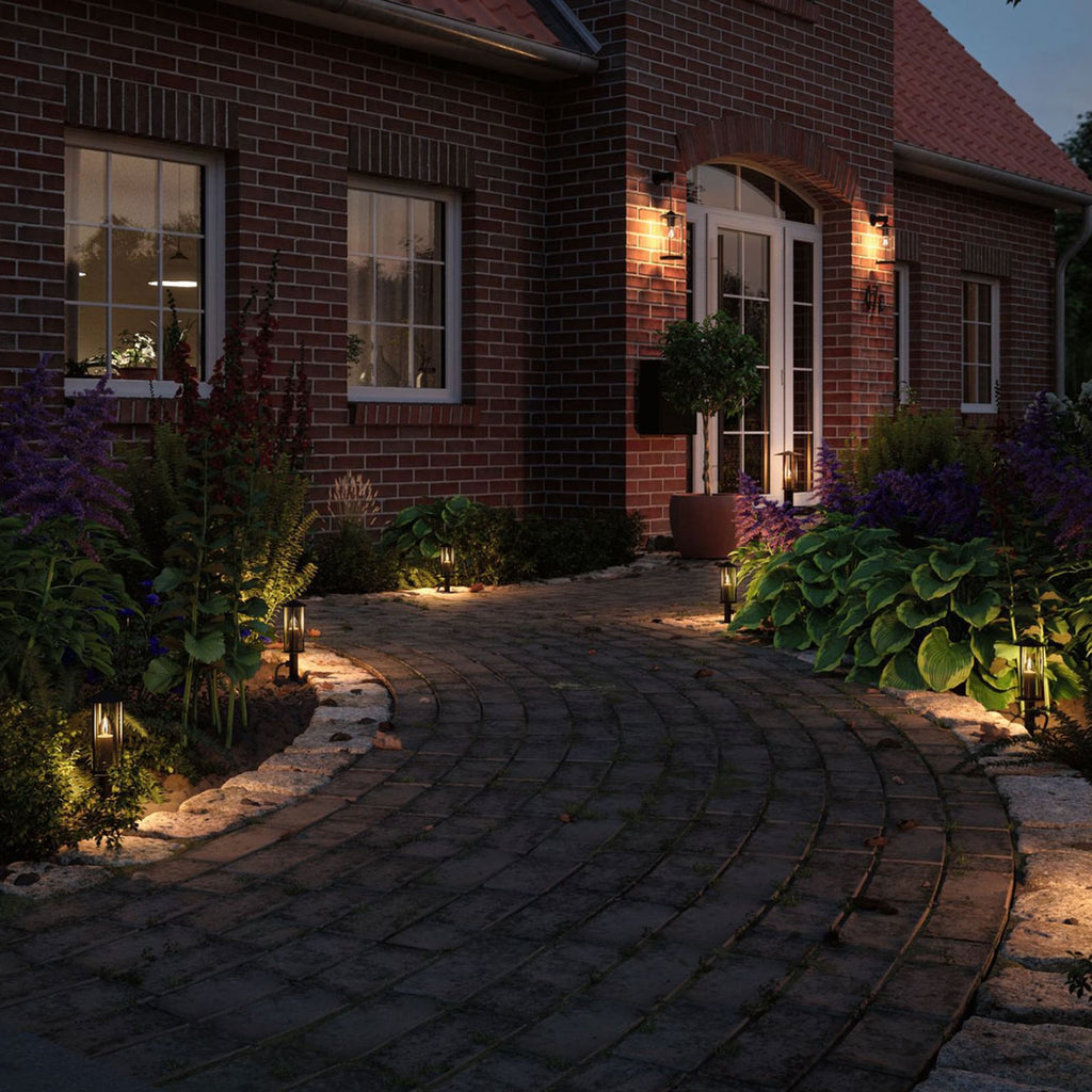 Detalj av LED jordspydlampe Classic Lantern dimbar E14 IP44 Paulmann