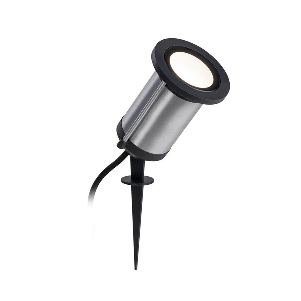 LED jordspydspot Classic metall antrasitt forfra