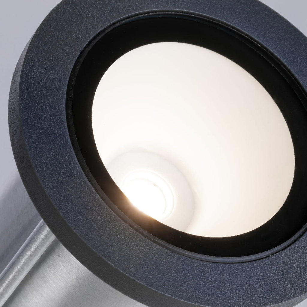 LED jordspydspot Classic metall antrasitt detalj av lampehode