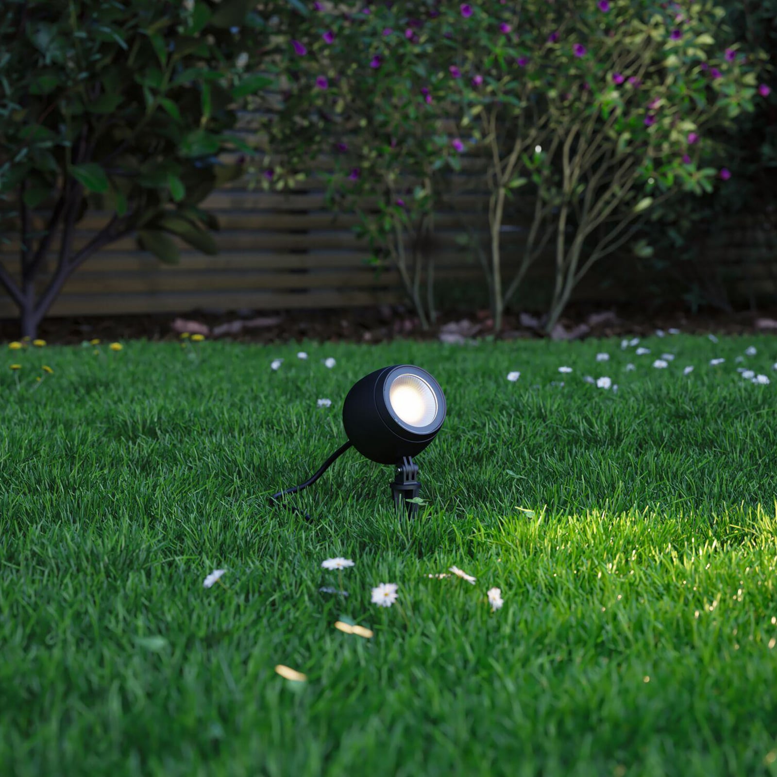 LED jordspydspot Kikolo antrasitt RGBW Zigbee IP65 bakside