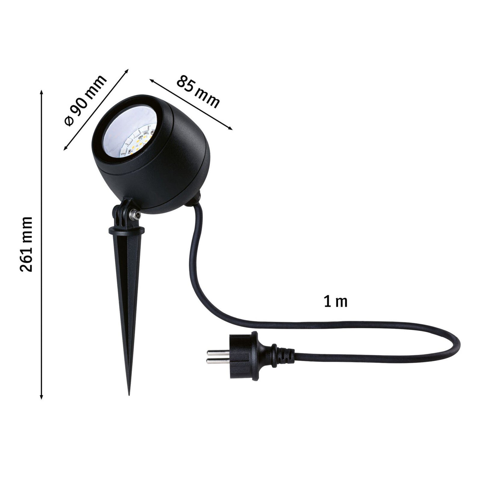 Montert LED jordspydspot Kikolo antrasitt RGBW Zigbee IP65 i hage