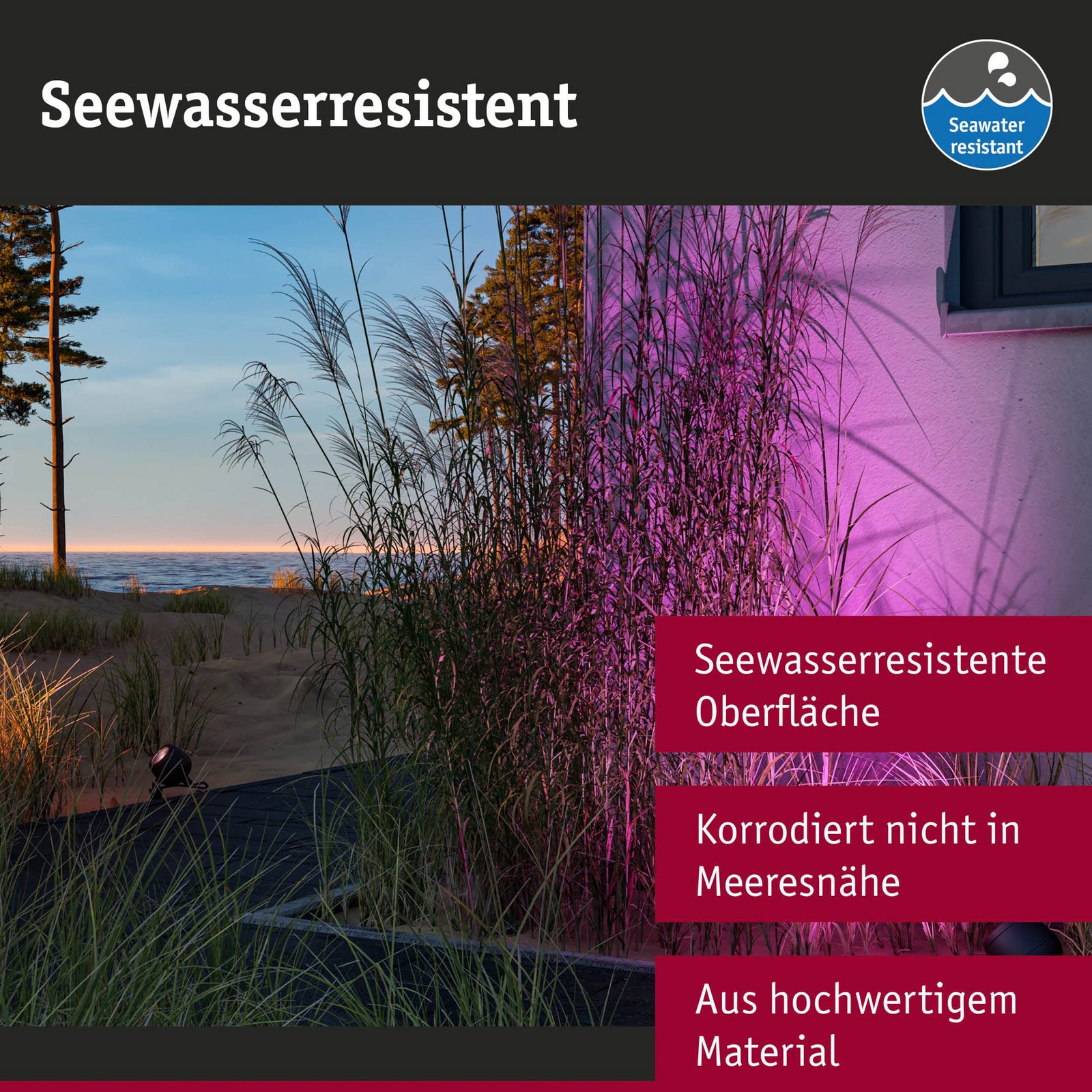 Nærbilde av LED jordspydspot Kikolo antrasitt RGBW Zigbee IP65