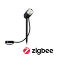 LED jordspydspot Pike RGBW Zigbee antrasitt IP65 dimbar forfra