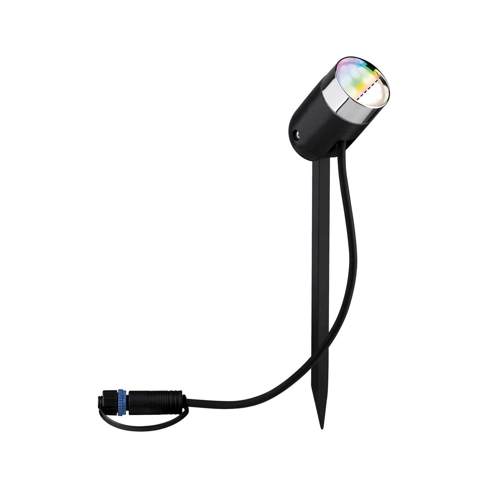 Montert LED jordspydspot Pike RGBW Zigbee antrasitt IP65 dimbar i hage