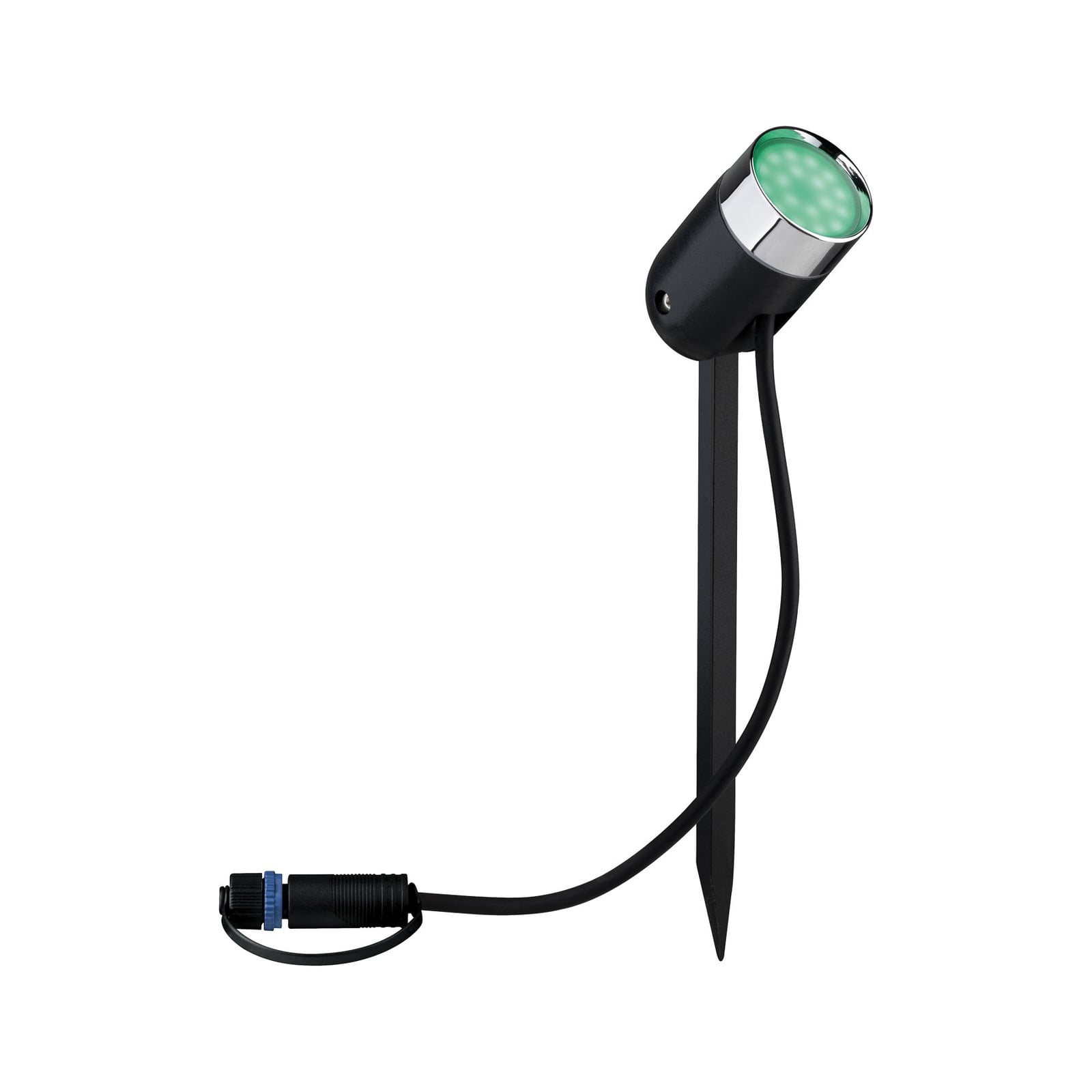 LED jordspydspot Pike RGBW Zigbee antrasitt IP65 dimbar med jordspyd