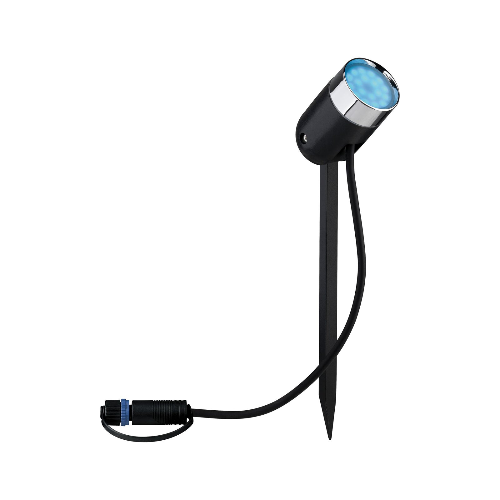 LED jordspydspot Pike RGBW Zigbee antrasitt IP65 dimbar justerbar vinkel