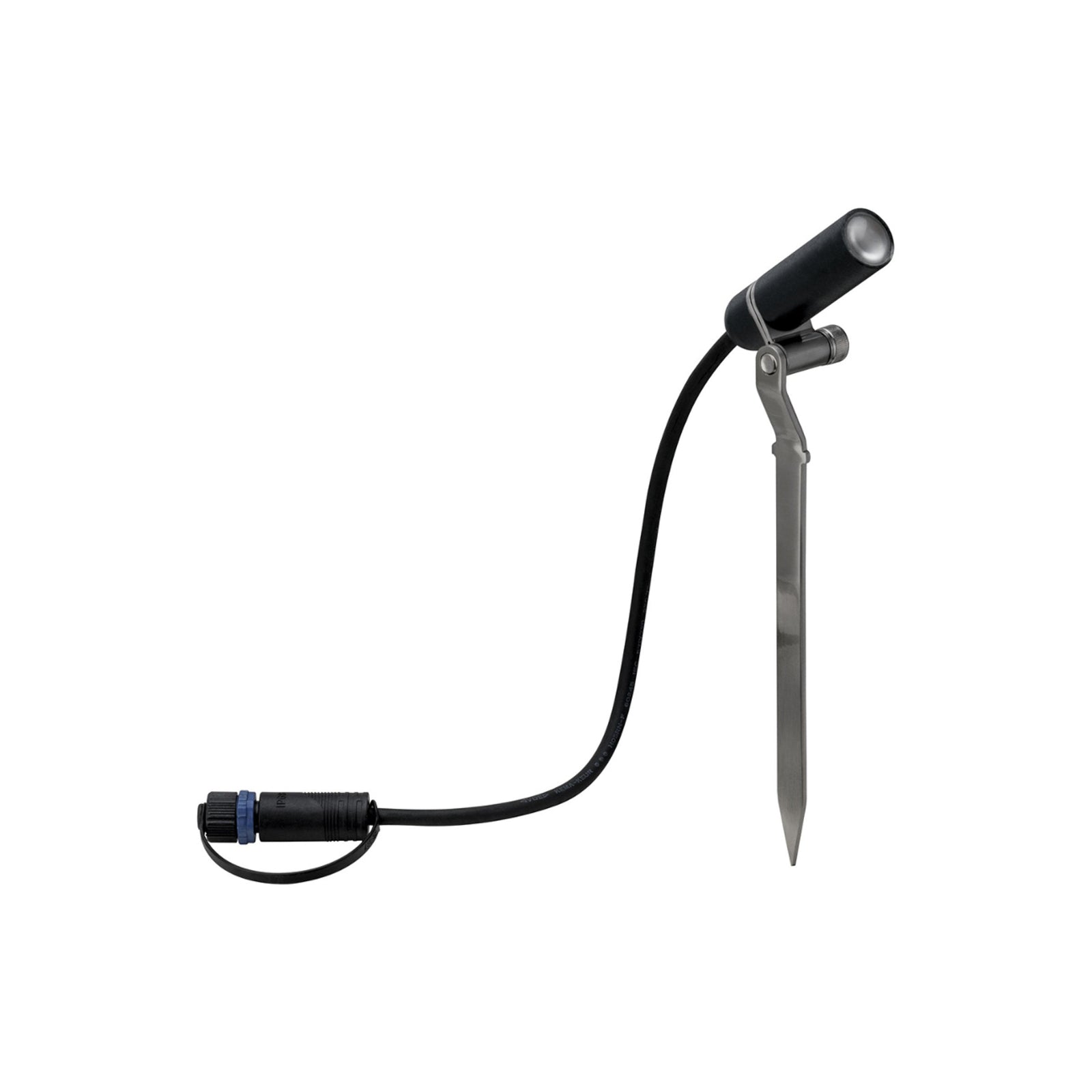 LED jordspydspot Plug & Shine Plantini montert i hage