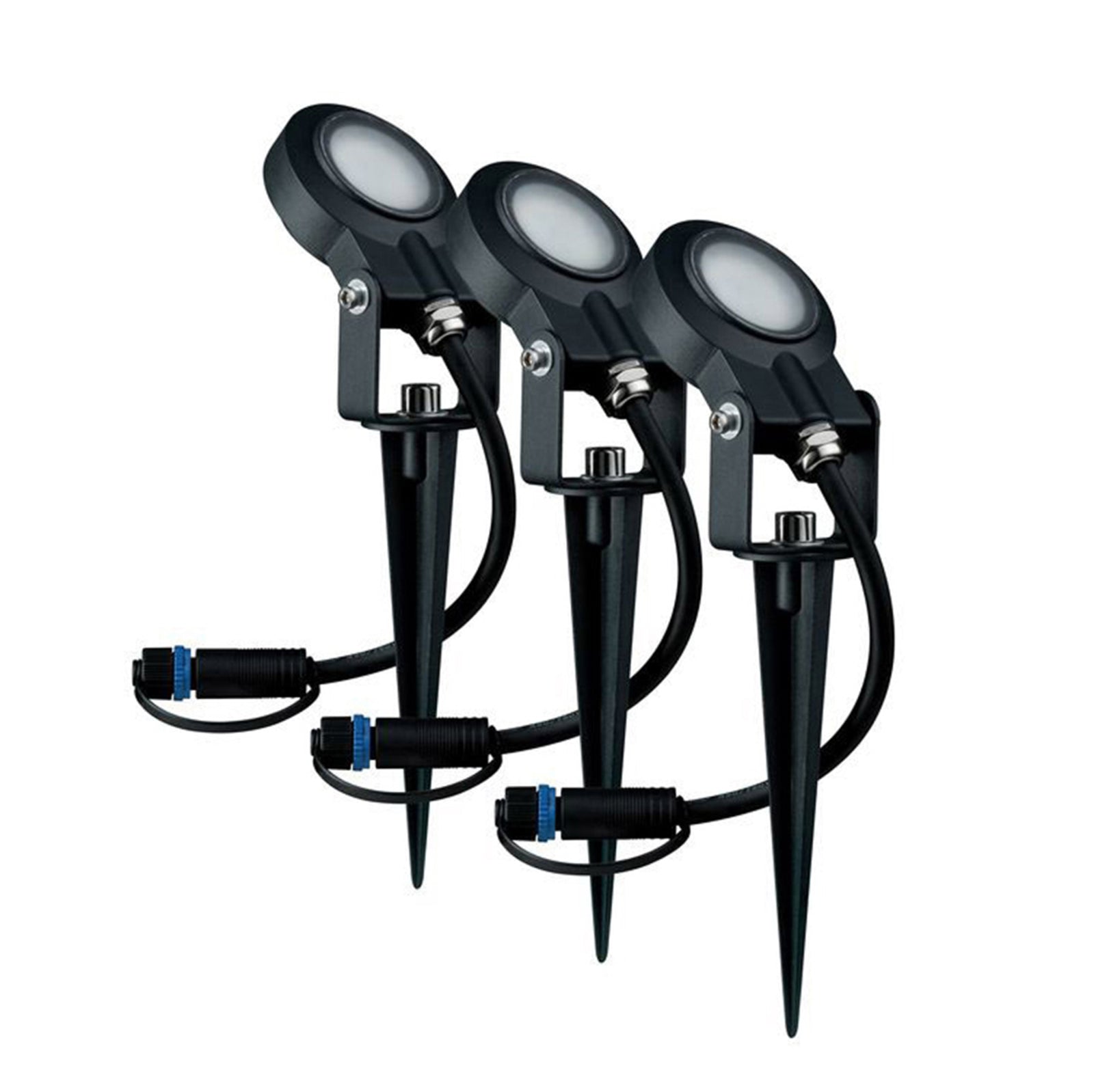 LED jordspydspot Plug & Shine Sting 3-pk utvidelsessett dimbar IP67 bakside