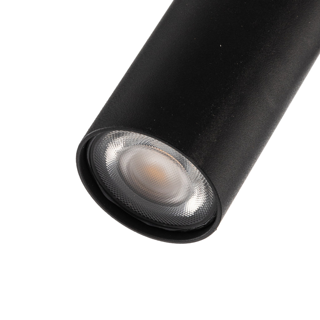 LED jordspydspot Seth-60 svart med varm hvit belysning