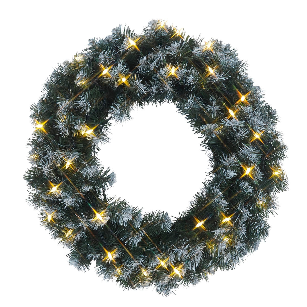 LED-julekrans Edmonton 30 LED Ø50 cm utendørs IP44 transformator