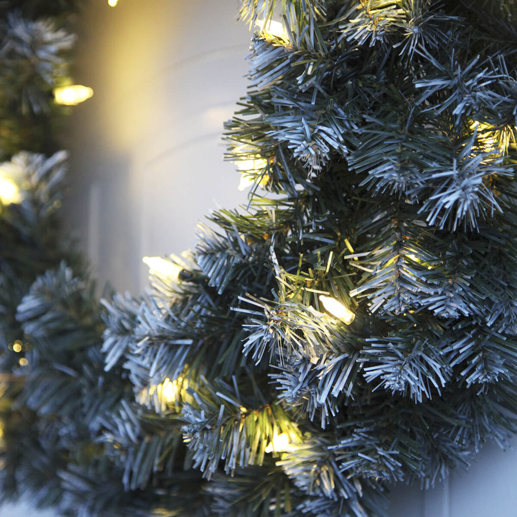 LED-julekrans Edmonton 30 LED Ø50 cm utendørs IP44 pakket klar til bruk