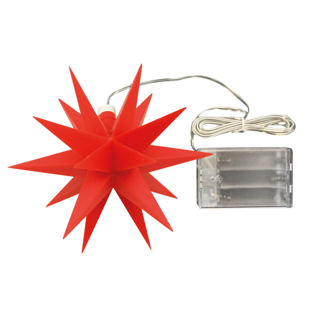 LED-julestjerne 18 takker Ø12 cm batteridrevet - STERNTALER
