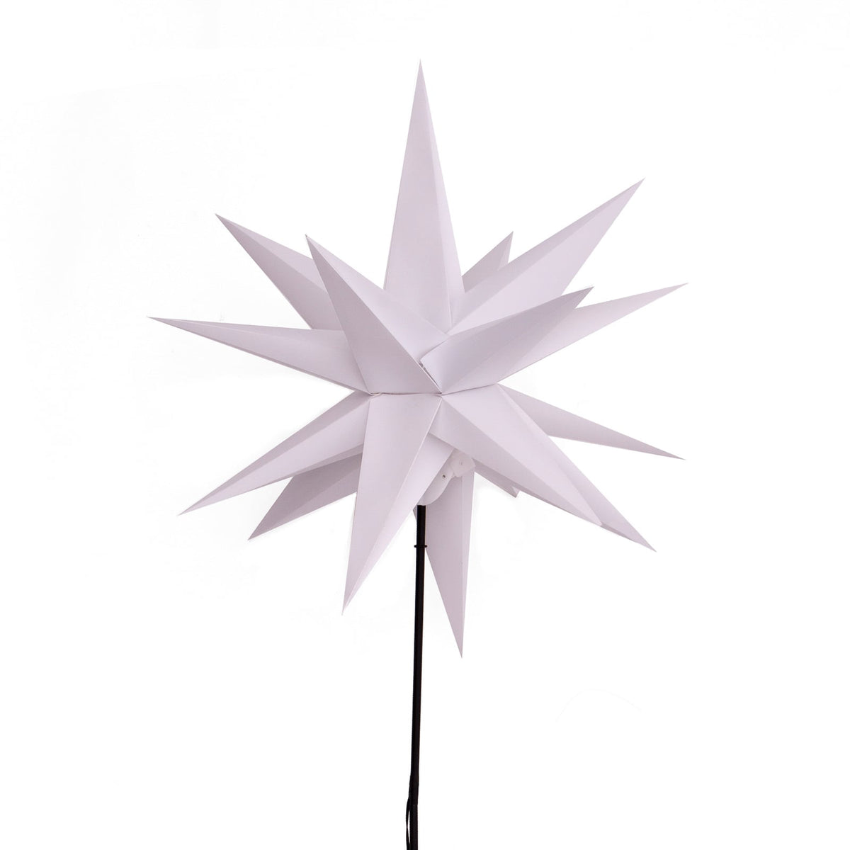 LED-julestjerne med jordspyd Ø55 cm IP44 STERNTALER detalj av LED-lys