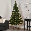 LED-juletre 210 cm 260 LED varmhvit IP44 utendørs foran